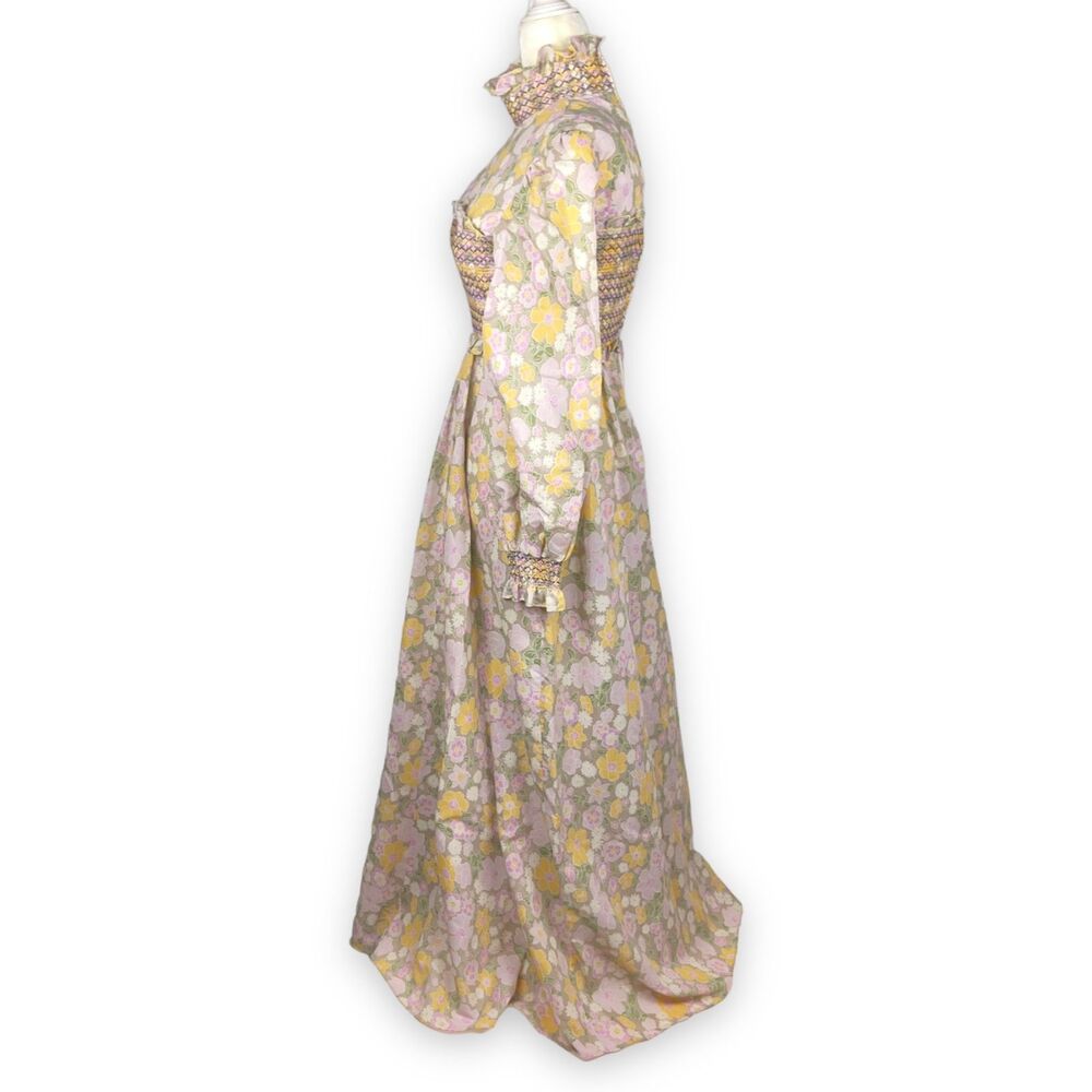 Marcel Fenez by Roland Klein Authentic Vintage 1970s Prairie Maxi Hostess Dress - Picture 4 of 14